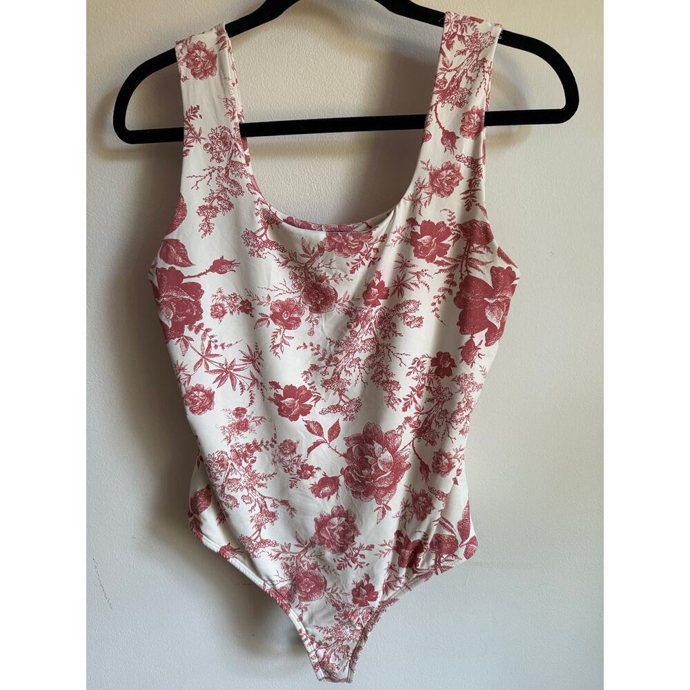 Mi Ami Francesca’s Toile Floral Bodysuit Cottagecore Coquette Tank L - Picture 3 of 4